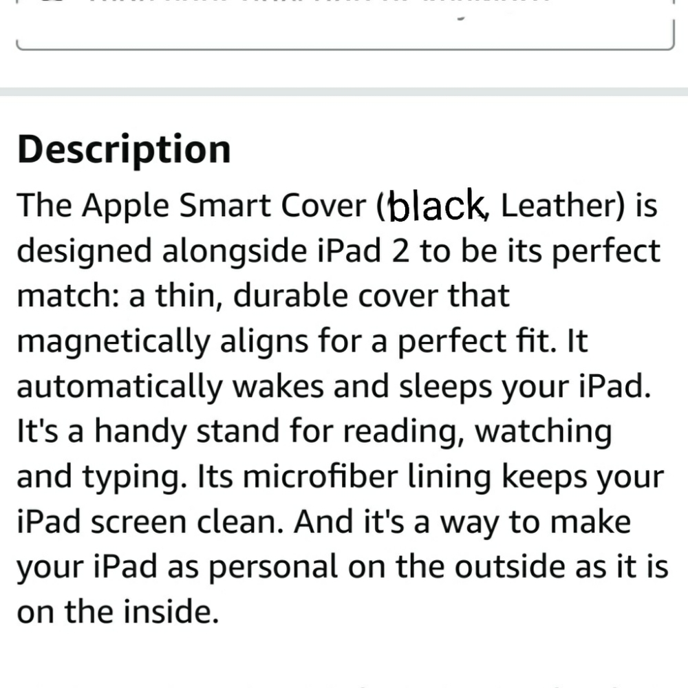 APPLE SMART LEATHER COVER FOR APPLE IPAD ORIGINAL RED BLACK - Picture 8 of 14